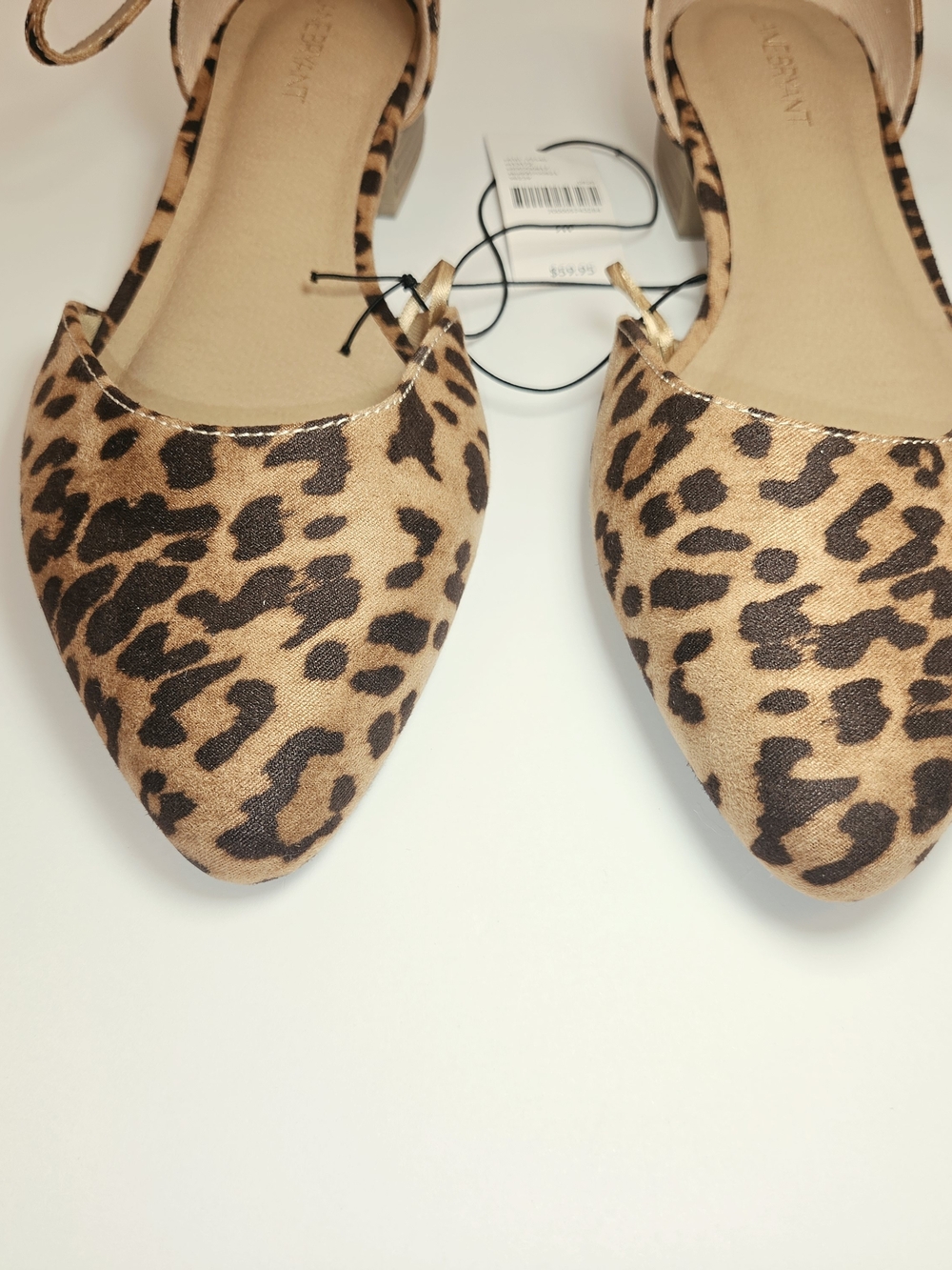 Leopard Print Lane Bryant Ankle Strap Flats - Women's Size 9 Wide - Picture 3 of 13
